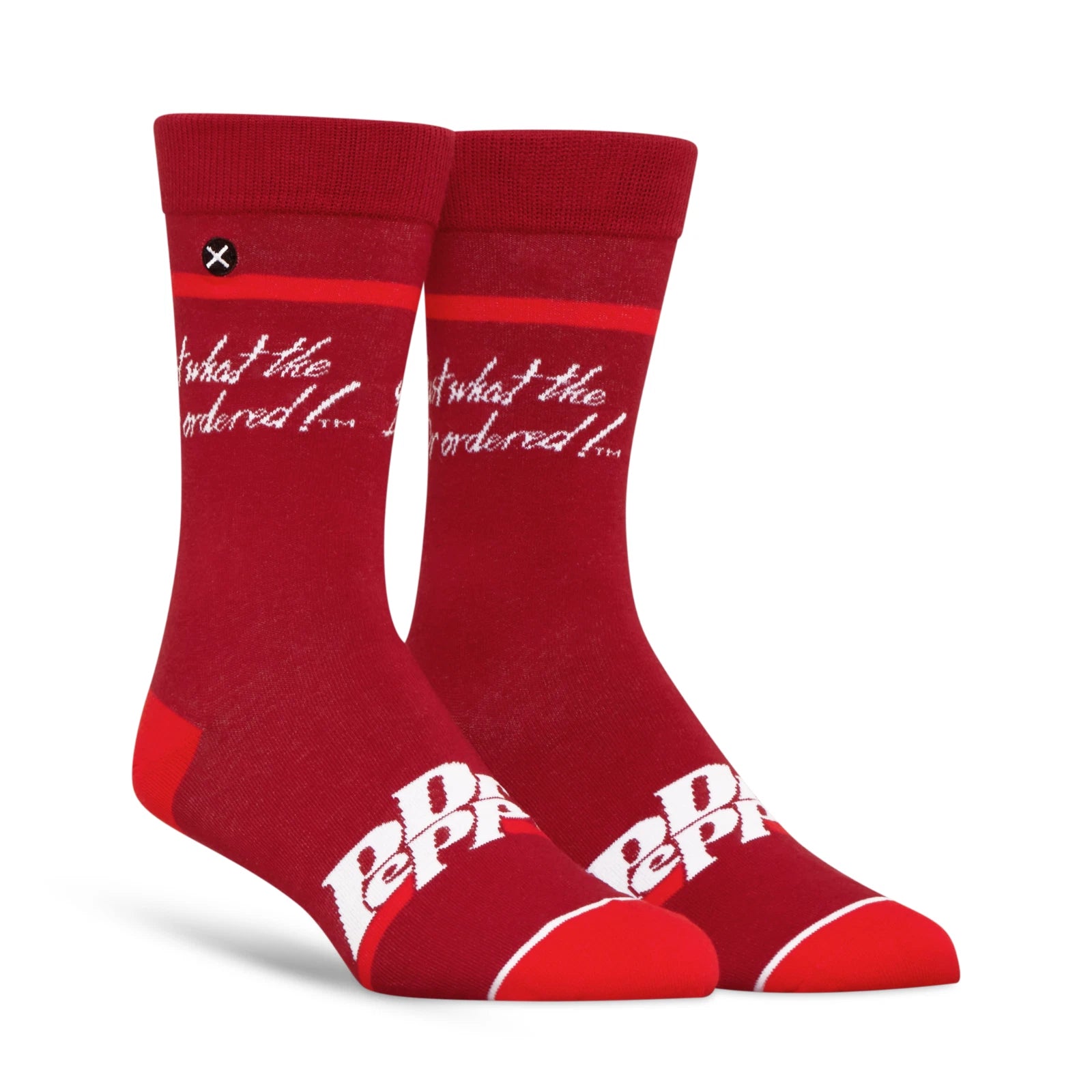 Dr Pepper Crew Socks 2 Pair Novelty Soda Graphic Unisex Men Women