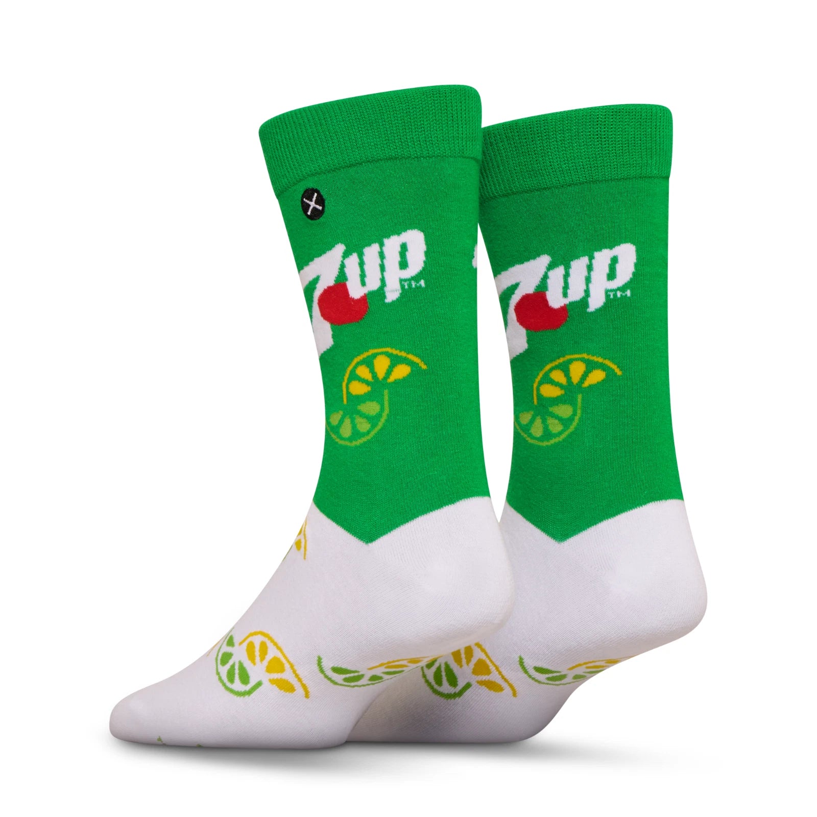 7UP Crew Socks 2 Pair Novelty Soda Graphic Unisex Men Women