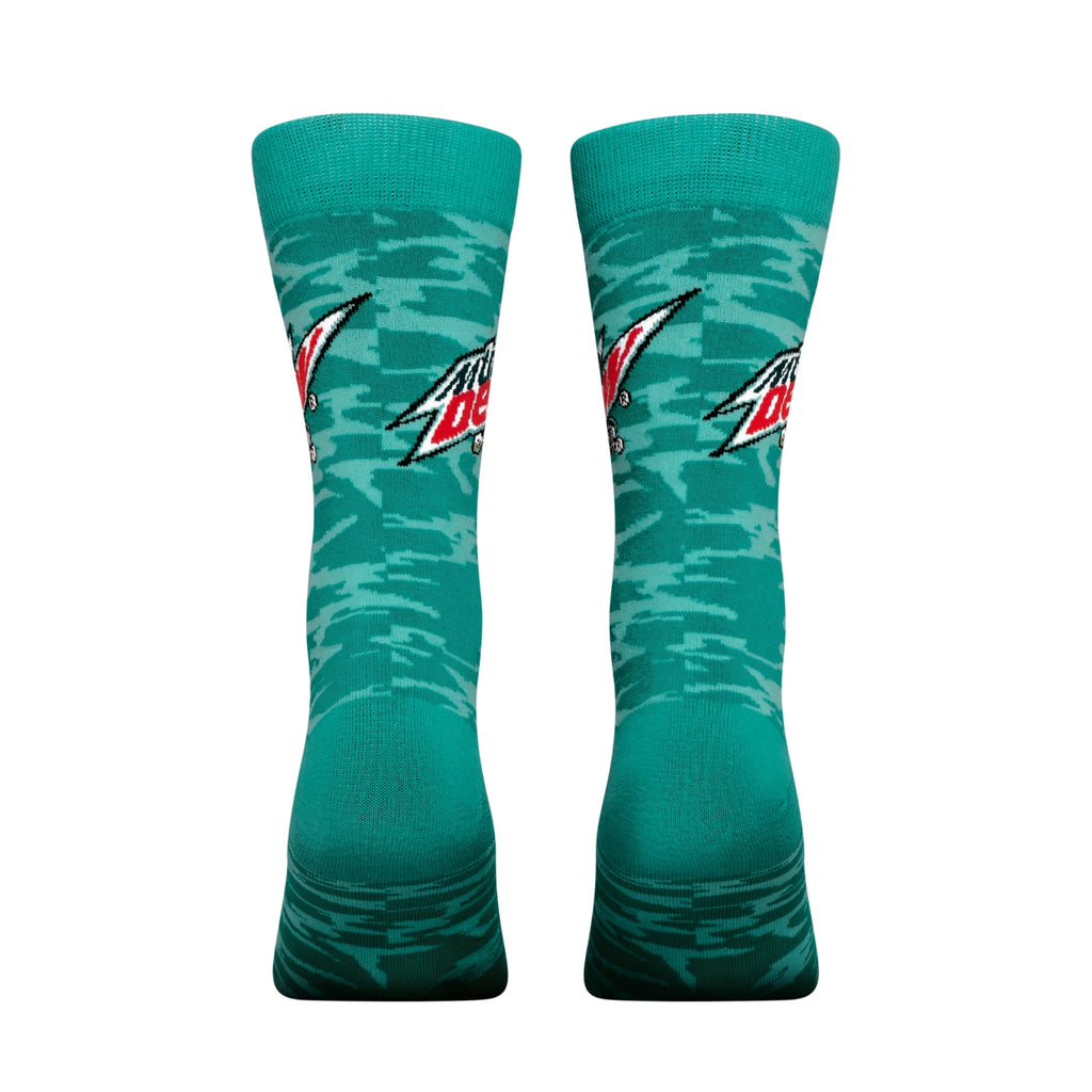 Mountain Dew Baja Blast Crew Socks 2 Pair Novelty Soda Graphic Unisex Men Women