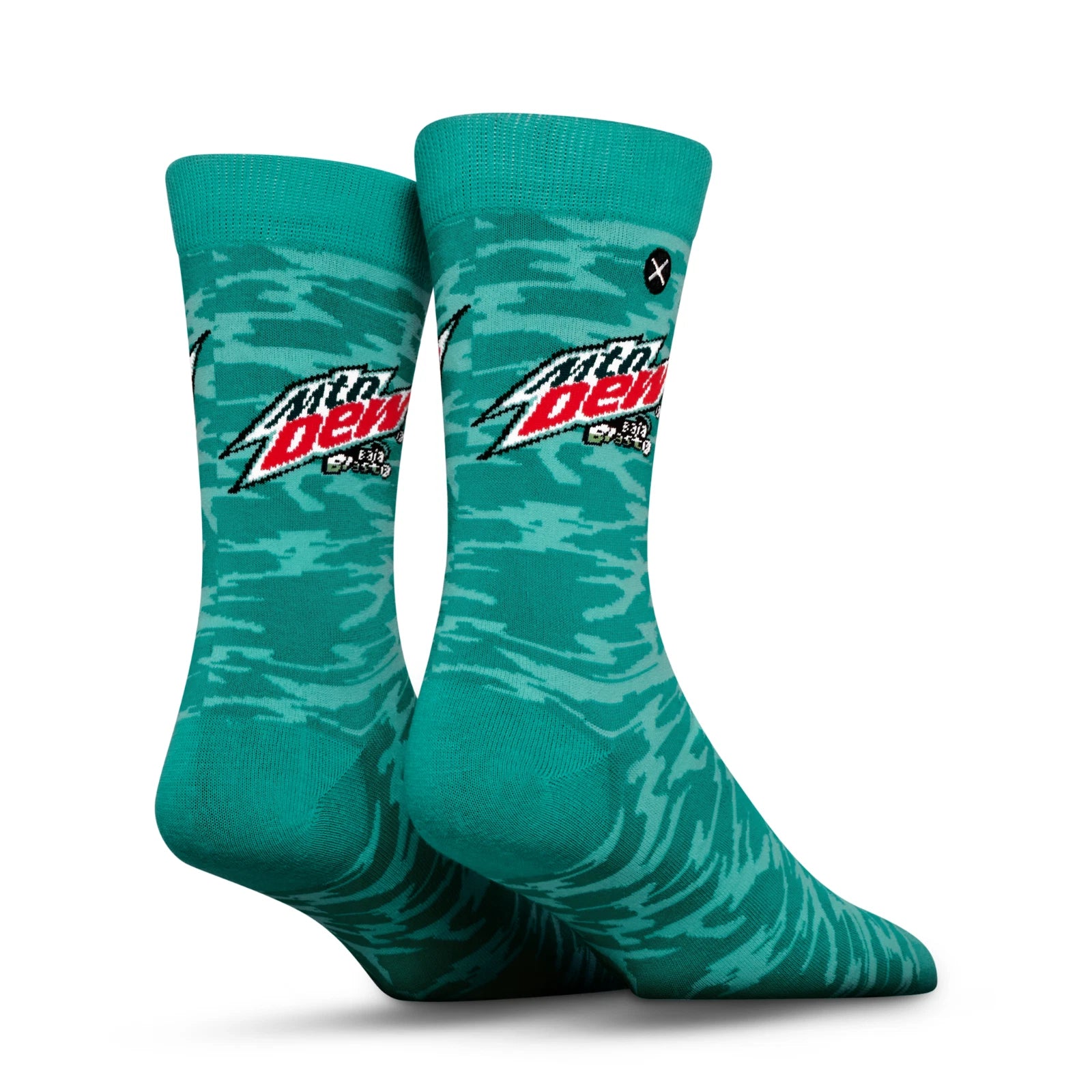 Mountain Dew Baja Blast Crew Socks 2 Pair Novelty Soda Graphic Unisex Men Women