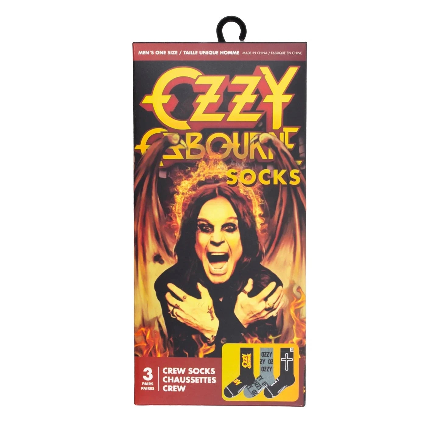 Ozzy Osbourne 3-Pack Crew Socks Gift Set – Men's Crew Socks