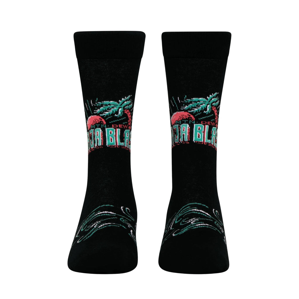 Mountain Dew Baja Blast Crew Socks 2 Pair Novelty Soda Graphic Unisex Men Women