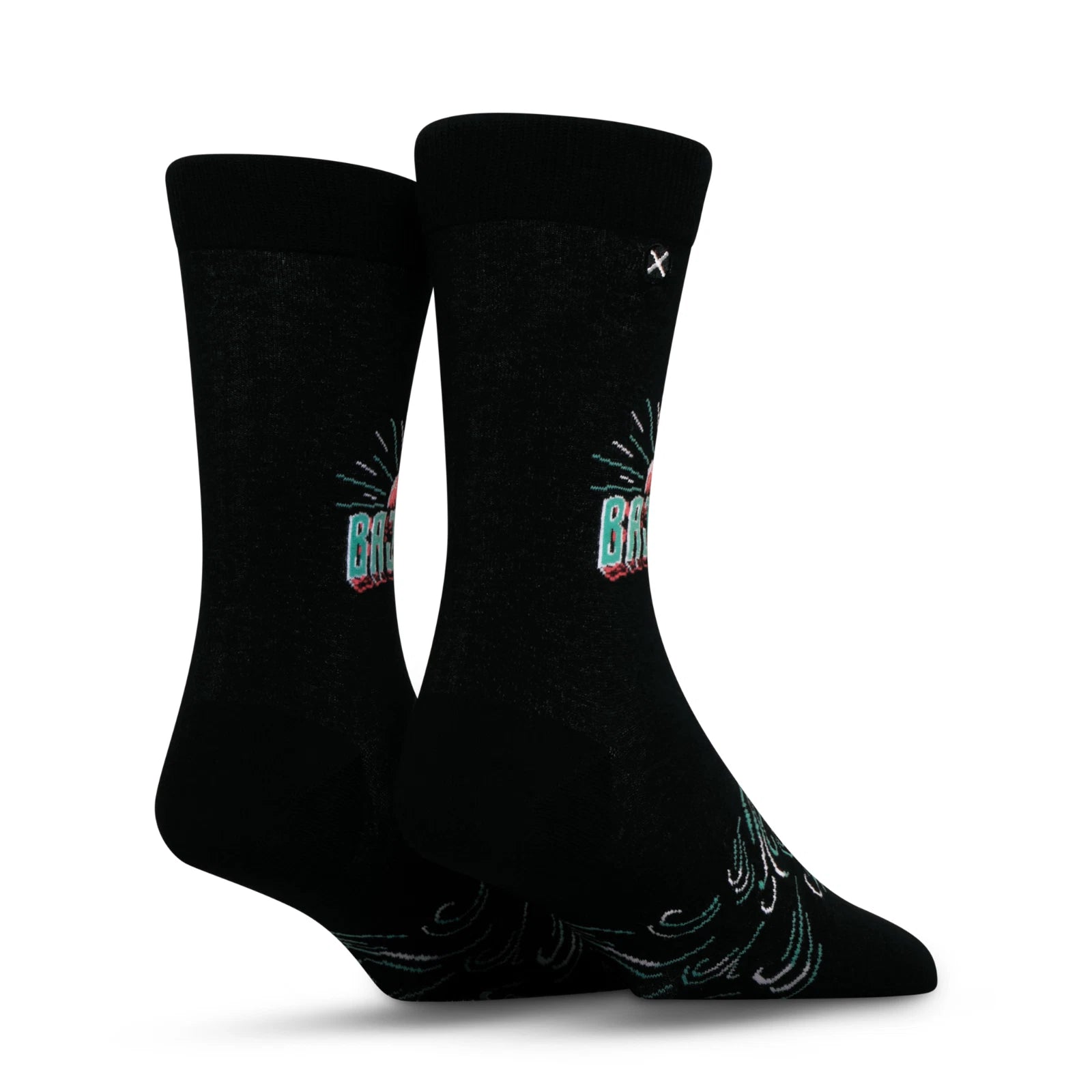 Mountain Dew Baja Blast Crew Socks 2 Pair Novelty Soda Graphic Unisex Men Women