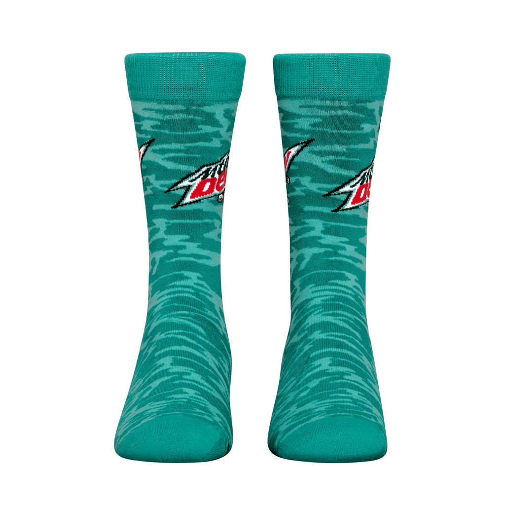 Mountain Dew Baja Blast Crew Socks 2 Pair Novelty Soda Graphic Unisex Men Women