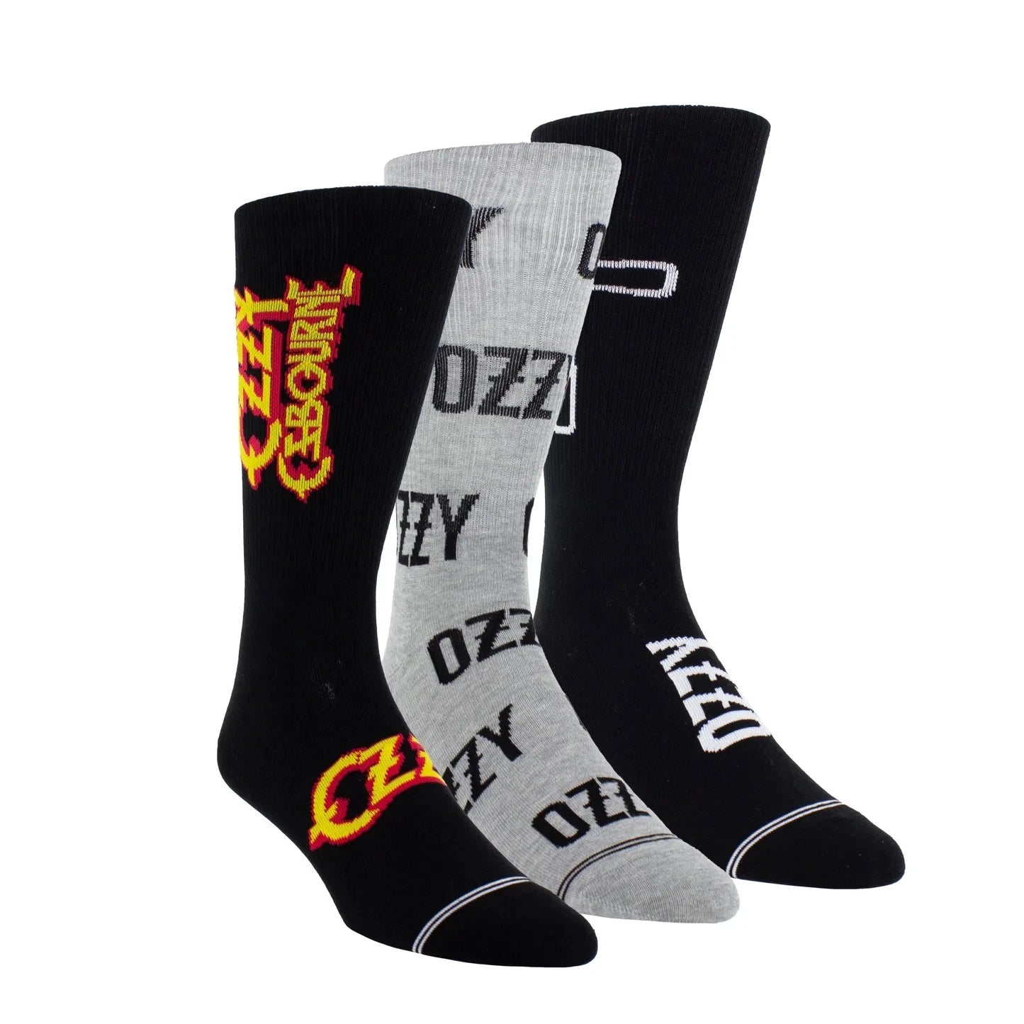 Ozzy Osbourne 3-Pack Crew Socks Gift Set – Men's Crew Socks