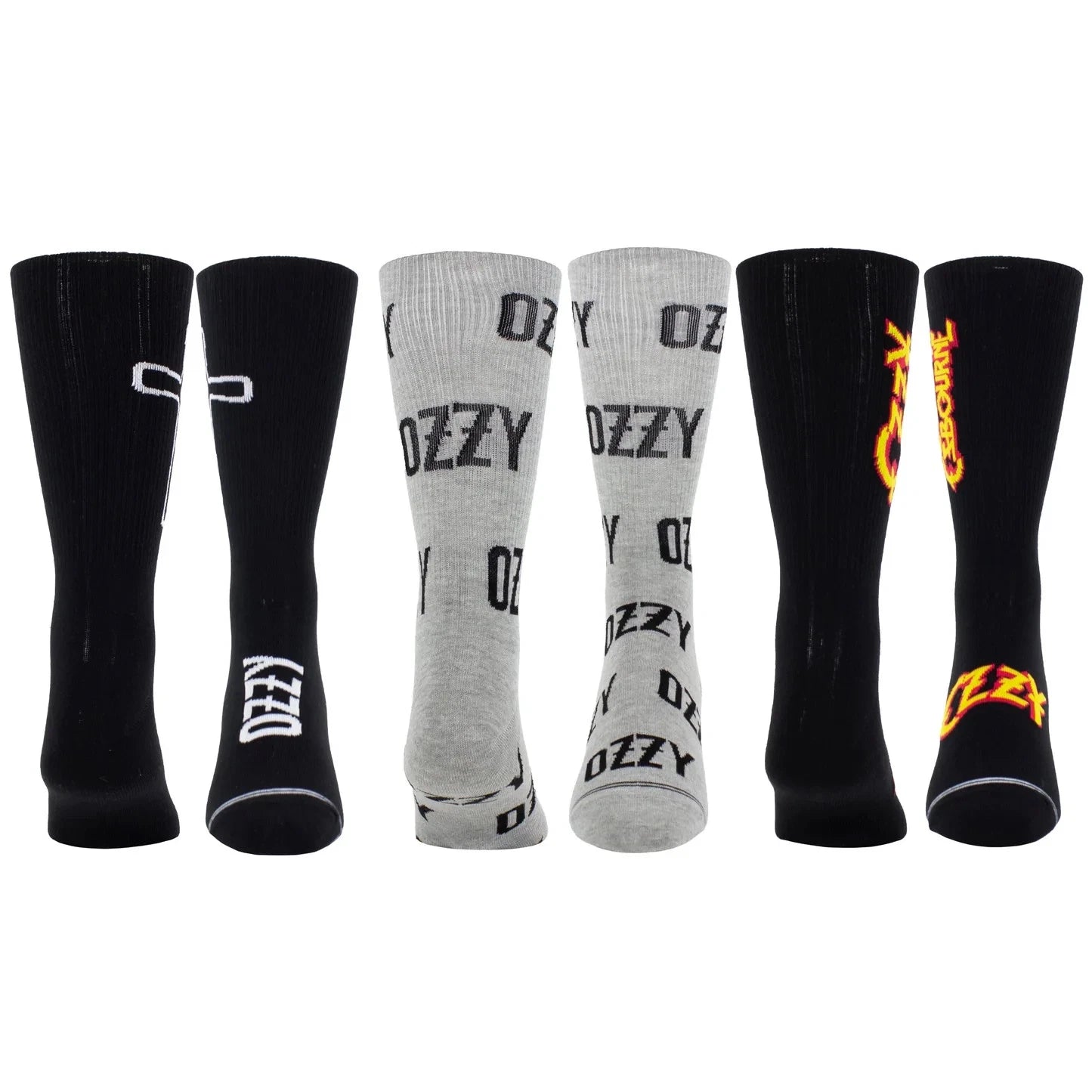 Ozzy Osbourne 3-Pack Crew Socks Gift Set – Men's Crew Socks