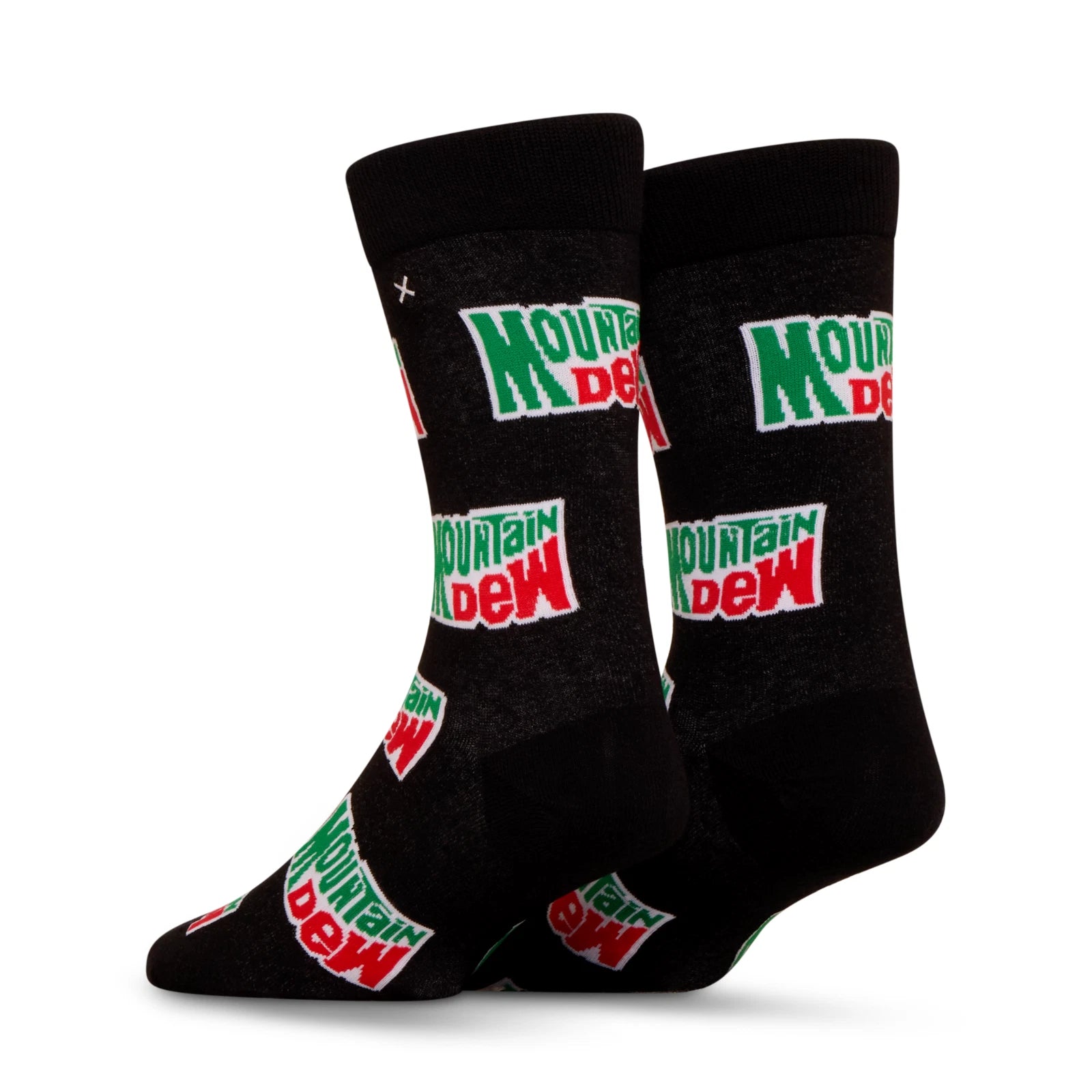 Mountain Dew Crew Socks 2 Pair Novelty Soda Graphic Unisex Men Women