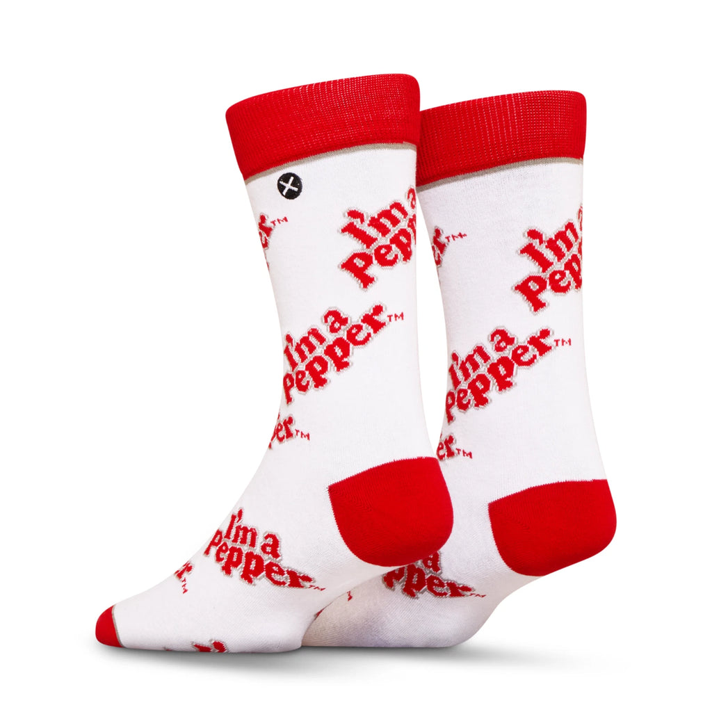 Dr Pepper Crew Socks 2 Pair Novelty Soda Graphic Unisex Men Women