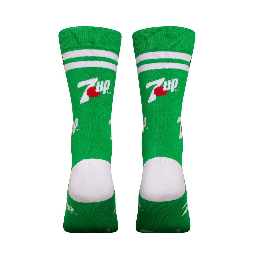 7UP Crew Socks 2 Pair Novelty Soda Graphic Unisex Men Women