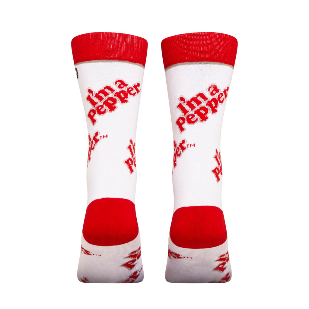 Dr Pepper Crew Socks 2 Pair Novelty Soda Graphic Unisex Men Women