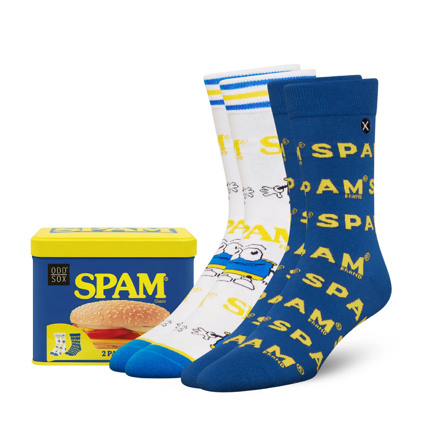 SPAM Crew Socks 2 Pack Novelty Food Theme Unisex