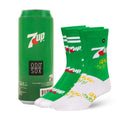 7UP Crew Socks 2 Pair Novelty Soda Graphic Unisex Men Women