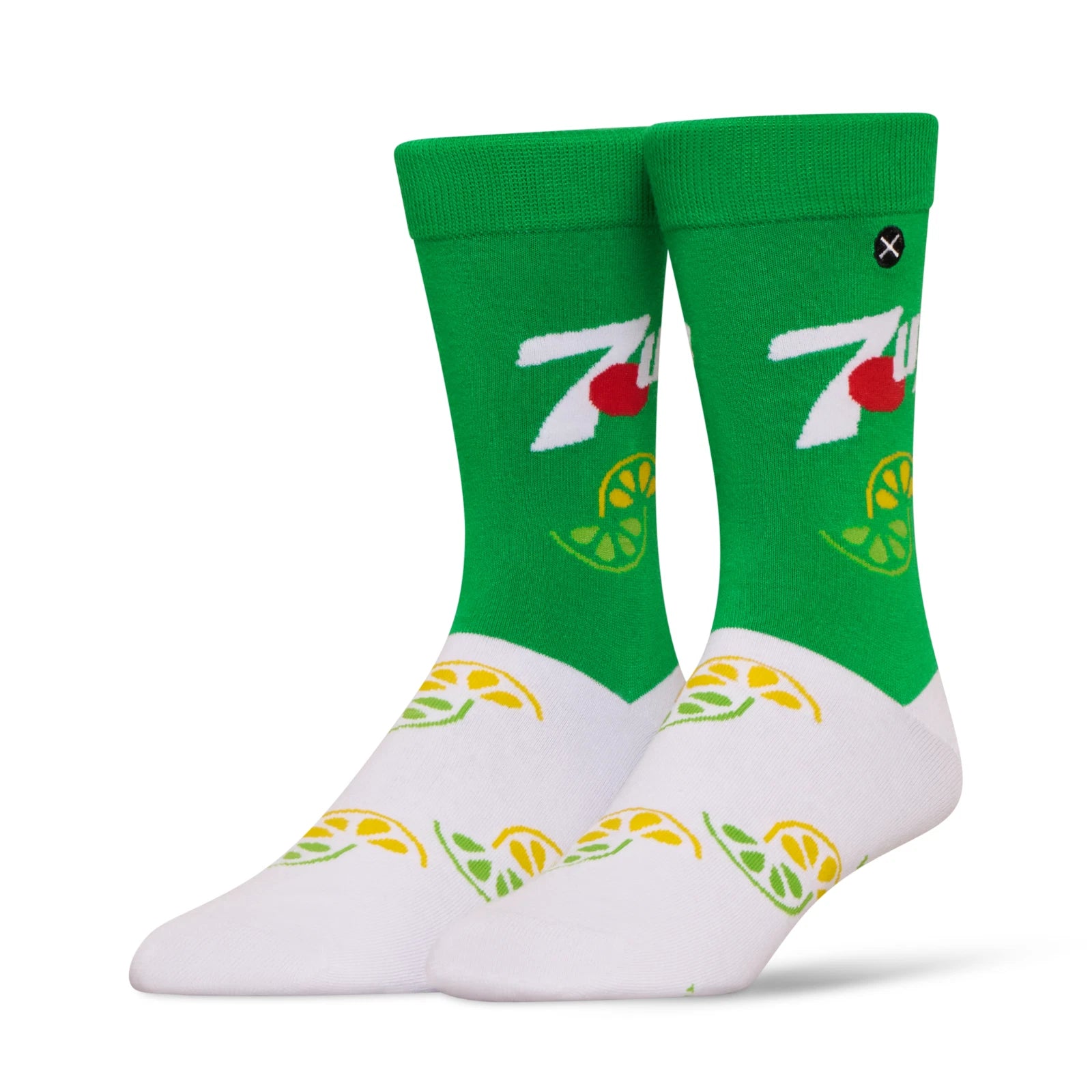 7UP Crew Socks 2 Pair Novelty Soda Graphic Unisex Men Women