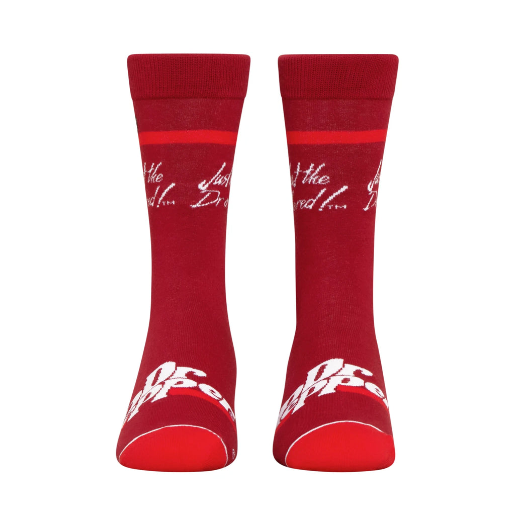 Dr Pepper Crew Socks 2 Pair Novelty Soda Graphic Unisex Men Women