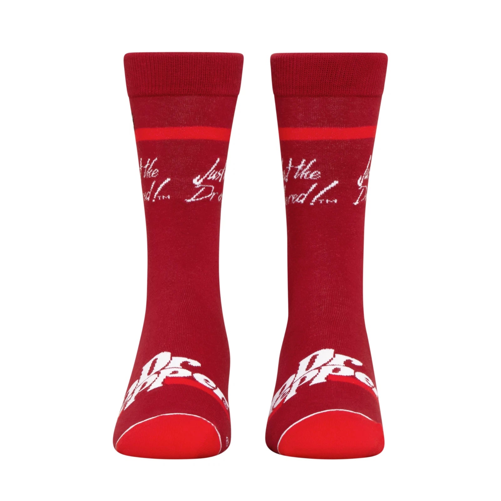 Dr Pepper Crew Socks 2 Pair Novelty Soda Graphic Unisex Men Women